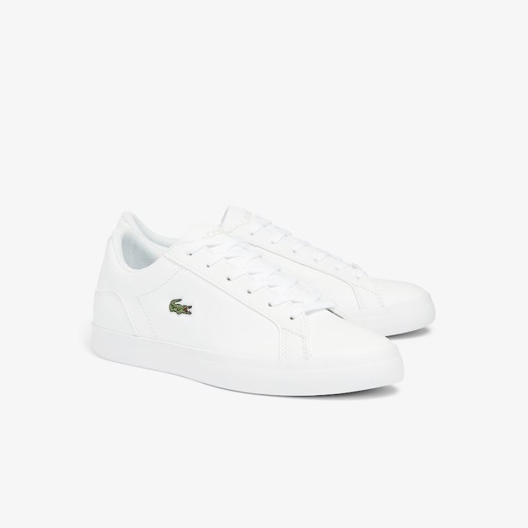 Lacoste Lerond BL Couro and Sintético Sneakers Branco | mmH2BUIB