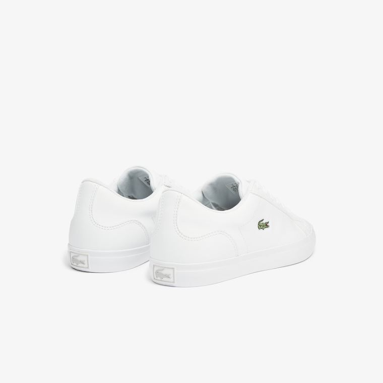 Lacoste Lerond BL Couro and Sintético Sneakers Branco | mmH2BUIB