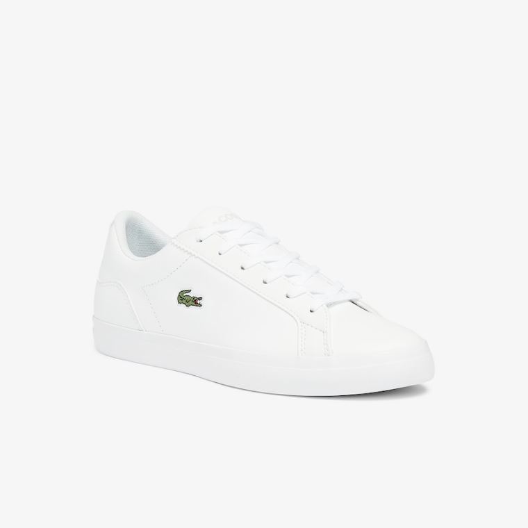 Lacoste Lerond BL Couro and Sintético Sneakers Branco | mmH2BUIB