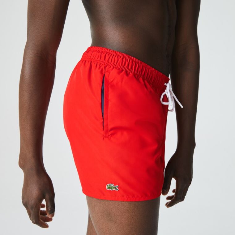 Lacoste Light Quick-Dry Swim Shorts Vermelhas Azul Marinho Azuis | QK4zplTM