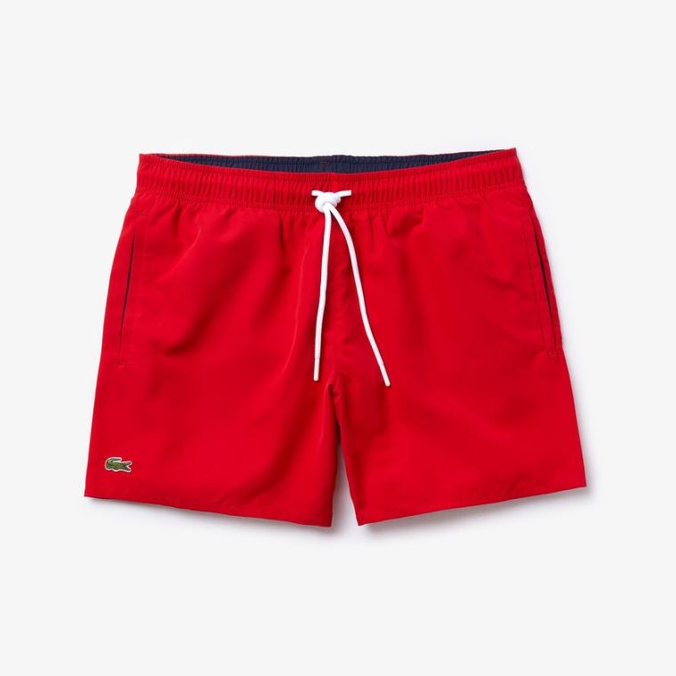 Lacoste Light Quick-Dry Swim Shorts Vermelhas Azul Marinho Azuis | QK4zplTM