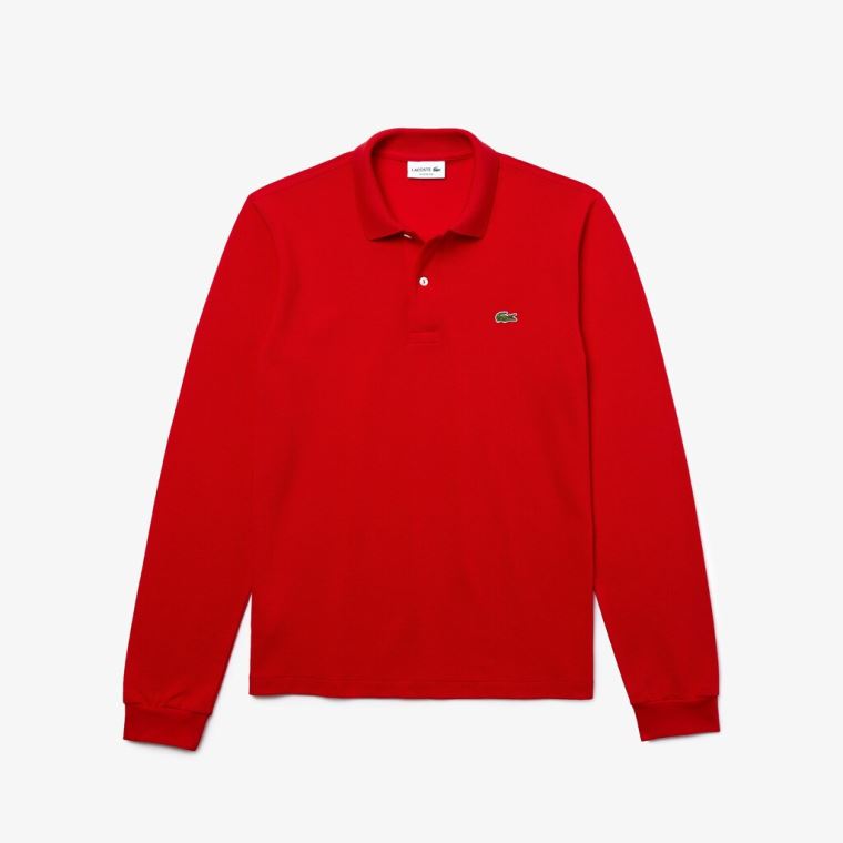 Lacoste Long-Sleeve Classicos Fit L.12.12 Polo Vermelhas | yr0sQBjd