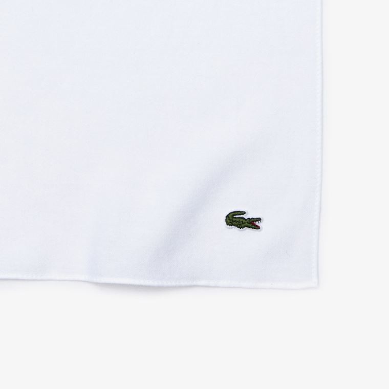 Lacoste Made In France Gradated Print Organic Algodão Scarf Branco Azul Marinho Azuis | 7R8Ph2DM