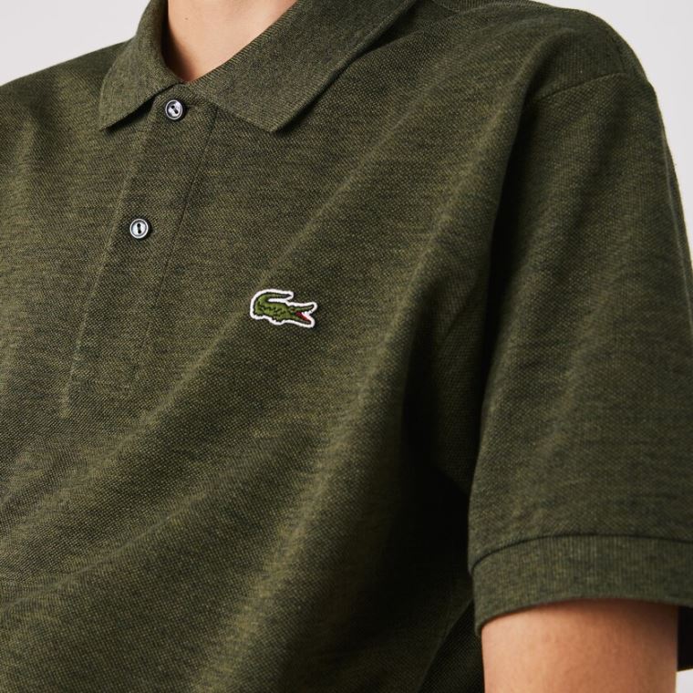 Lacoste Marl Fabric L.12.12 Polo Caqui Verdes | POf2WVAL