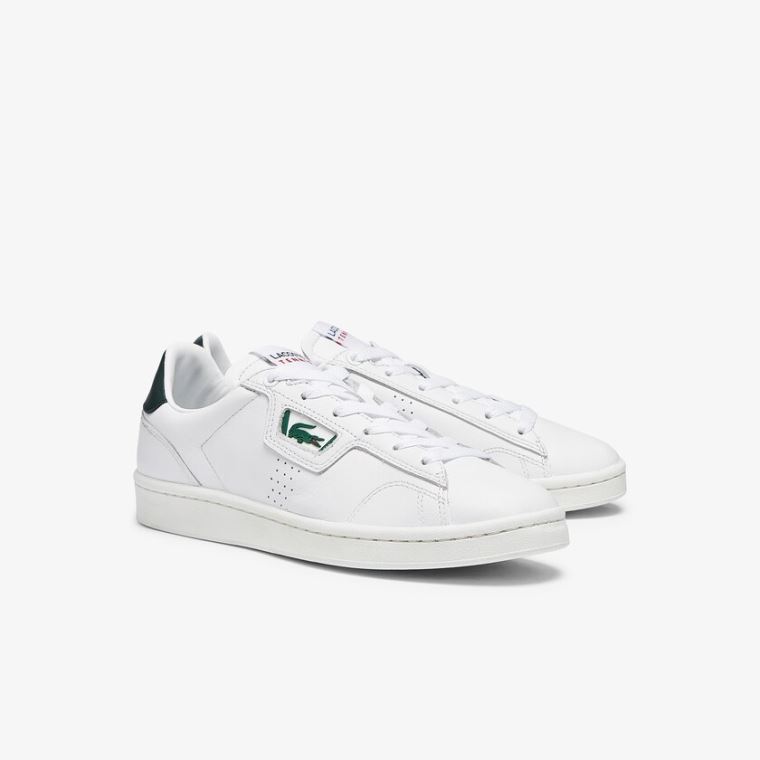 Lacoste Masters Classicos Couro Sneakers Branco Verdes Escuro | DZcIMaD7