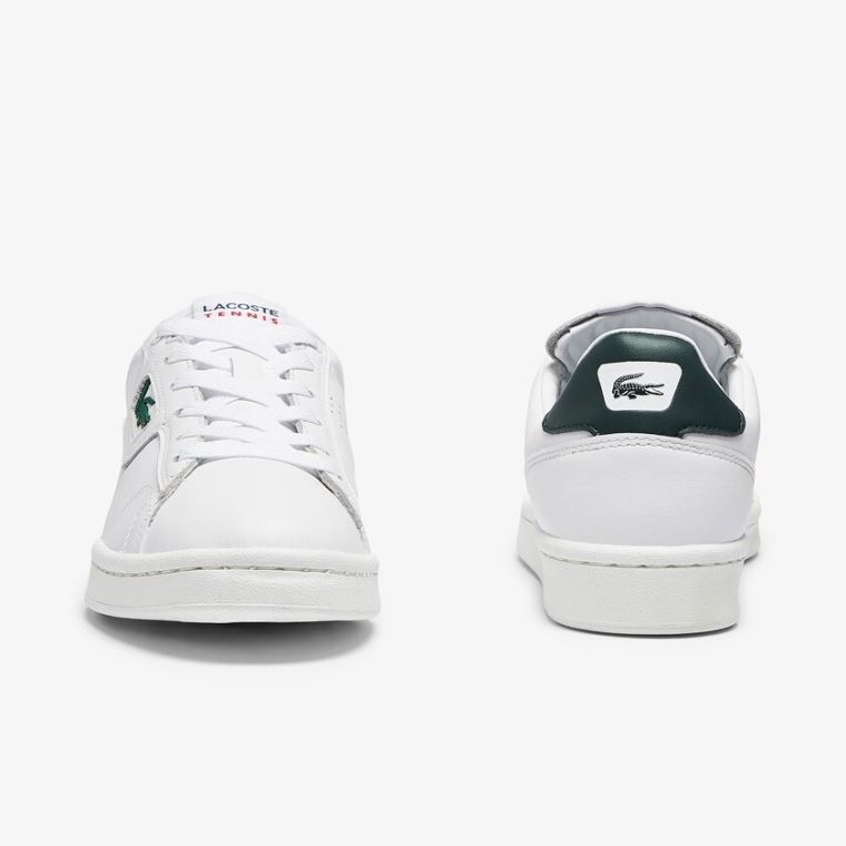 Lacoste Masters Classicos Couro Sneakers Branco Verdes Escuro | DZcIMaD7