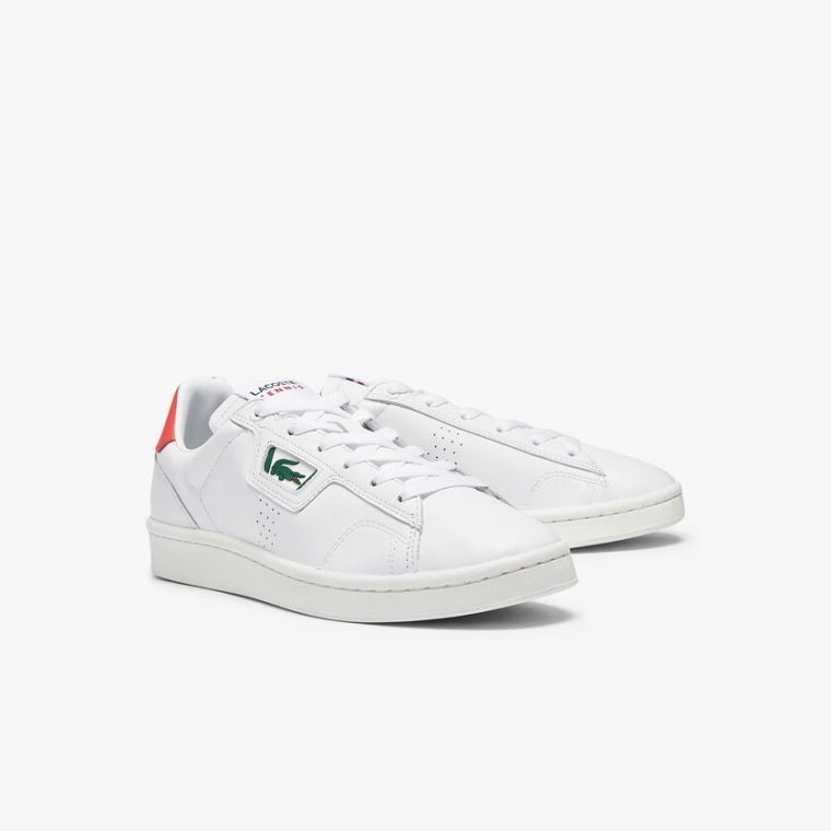 Lacoste Masters Classicos Couro Sneakers Branco Bege | auA1SiDg