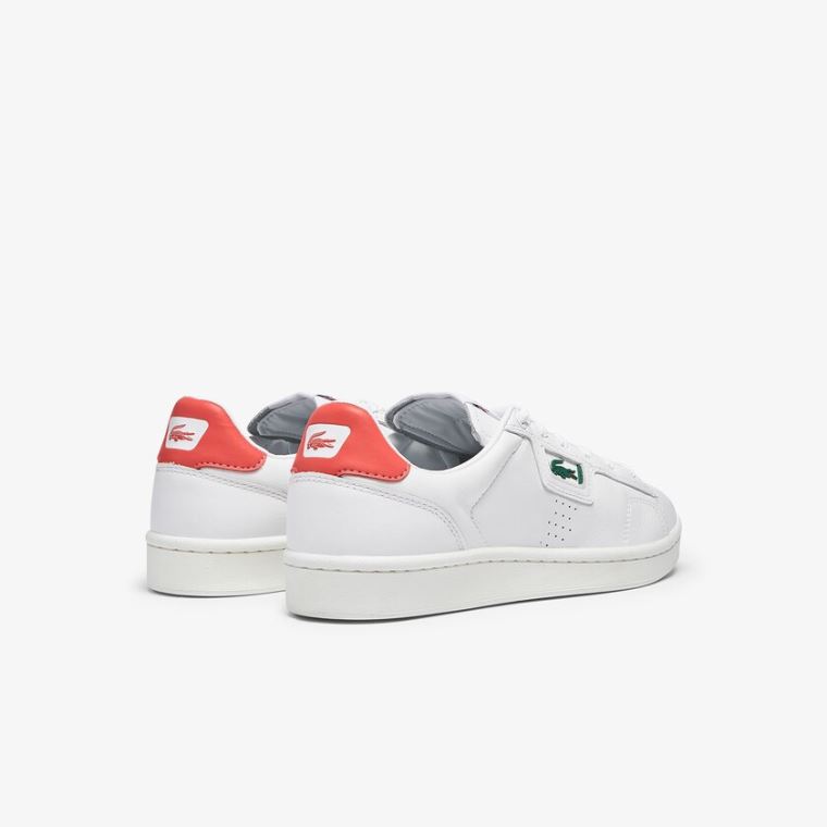 Lacoste Masters Classicos Couro Sneakers Branco Bege | auA1SiDg