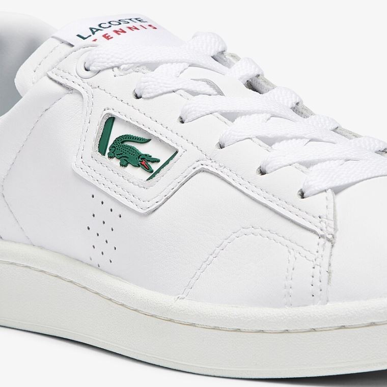 Lacoste Masters Classicos Couro Sneakers Branco Bege | auA1SiDg