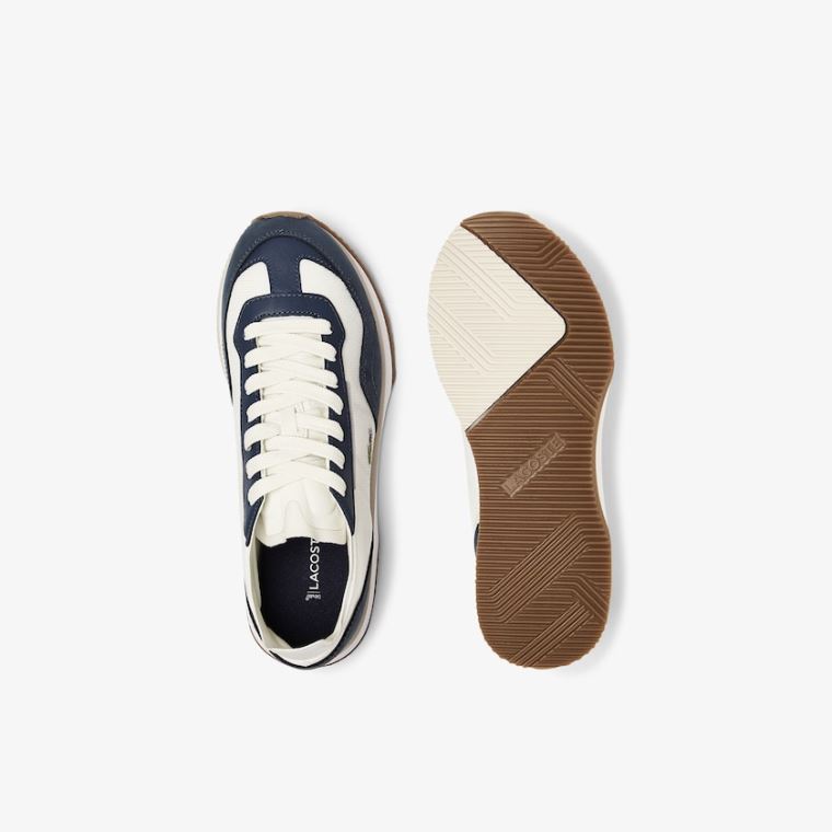 Lacoste Match Break Texteis Sneakers Branco Azul Marinho | DQS4WyRI