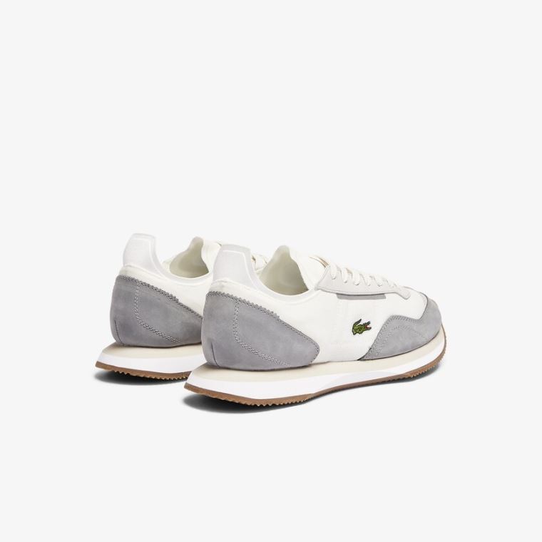 Lacoste Match Break Texteis Sneakers Branco Cinzentas | Ol1e3PSp