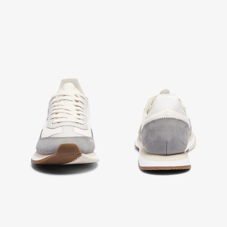 Lacoste Match Break Texteis Sneakers Branco Cinzentas | Ol1e3PSp