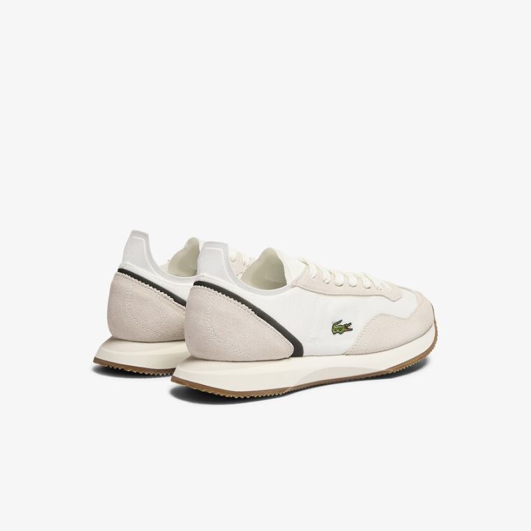 Lacoste Match Break Texteis and Camurça Sneakers Branco Verdes Escuro | KA8y9Fic