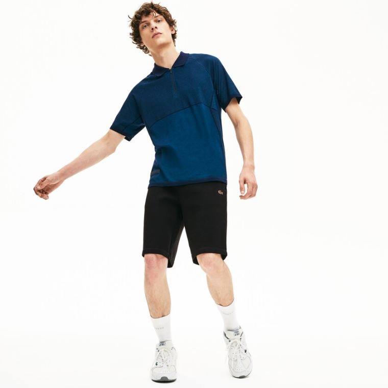 Lacoste Motion Stretch Algodão Bermuda Shorts Pretas | VRDSqxgQ