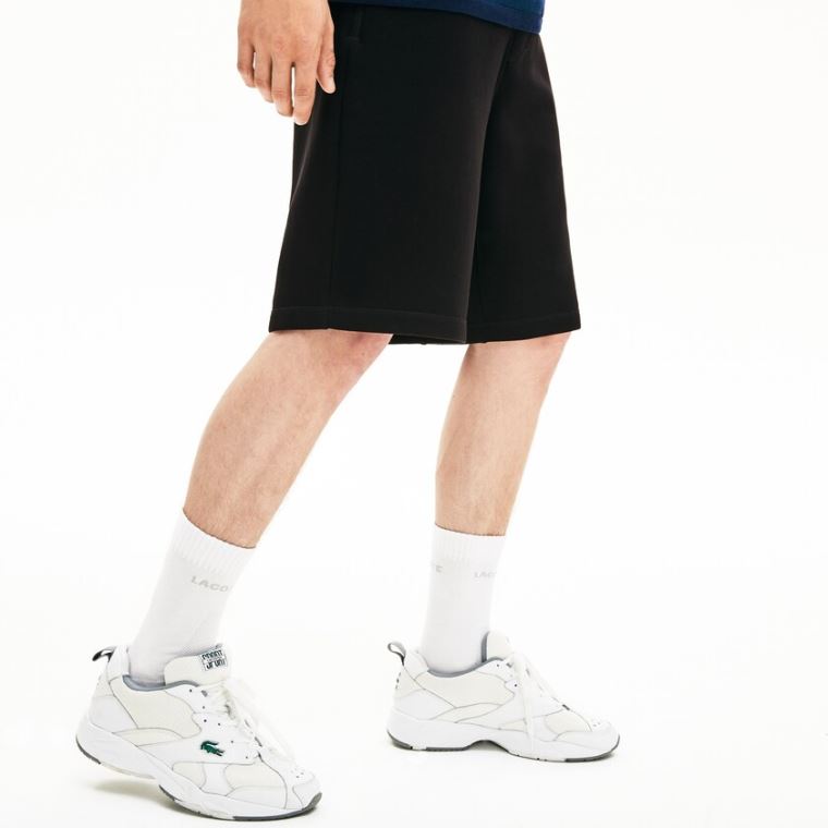 Lacoste Motion Stretch Algodão Bermuda Shorts Pretas | VRDSqxgQ