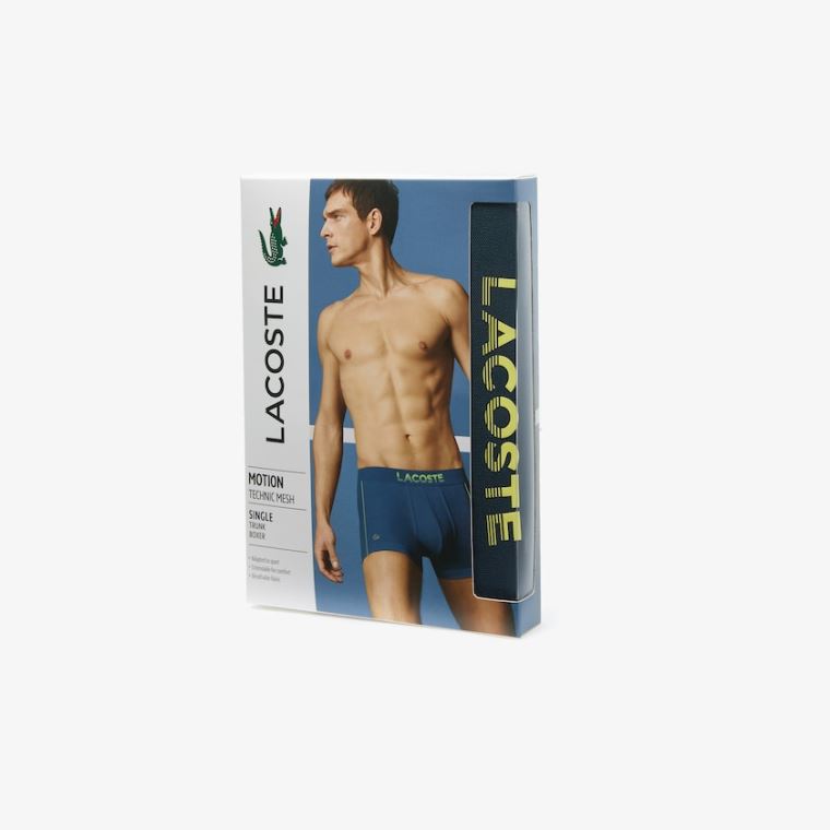 Lacoste Motion Technical Piqué Boxer Cuecas Azuis | Ste4BcQC