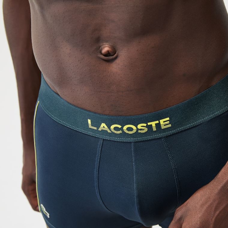 Lacoste Motion Technical Piqué Boxer Cuecas Azuis | Ste4BcQC