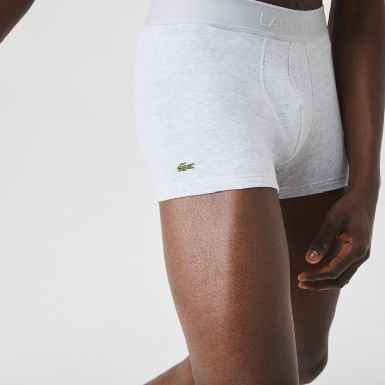 Lacoste Pack Of 2 Piqué Boxer Cuecas L.12.12 Pretas Cinzentas | rGJwm8zk