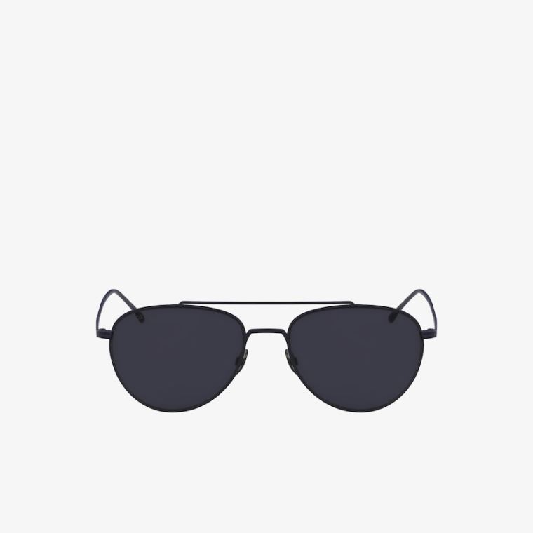 Lacoste Pilot Shape Metal Ultra-Thin Sunglasses Azuis | jNaqp3Vp