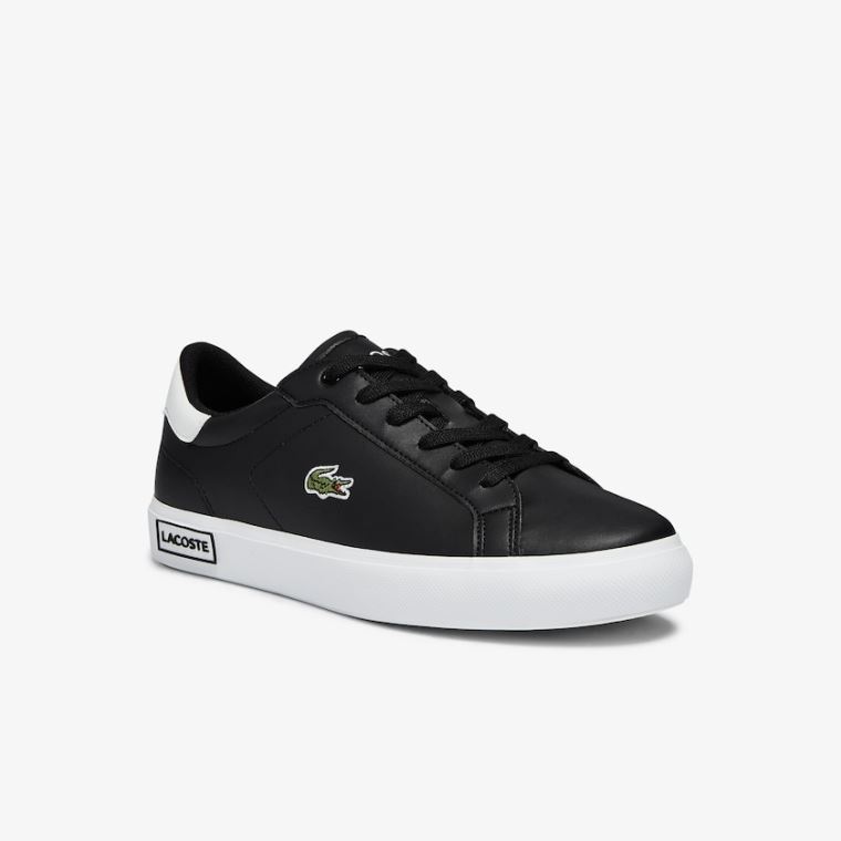 Lacoste Powercourt Sintético Sneakers Pretas Branco | 1udt4sWW