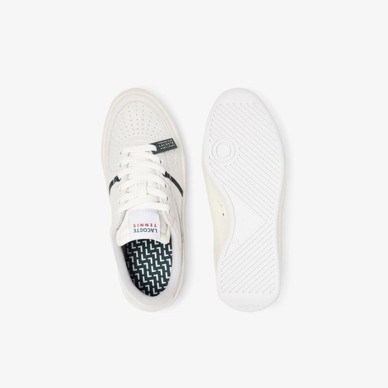 Lacoste Quantace Couro Sneakers Branco Bege | mNWTVrKp