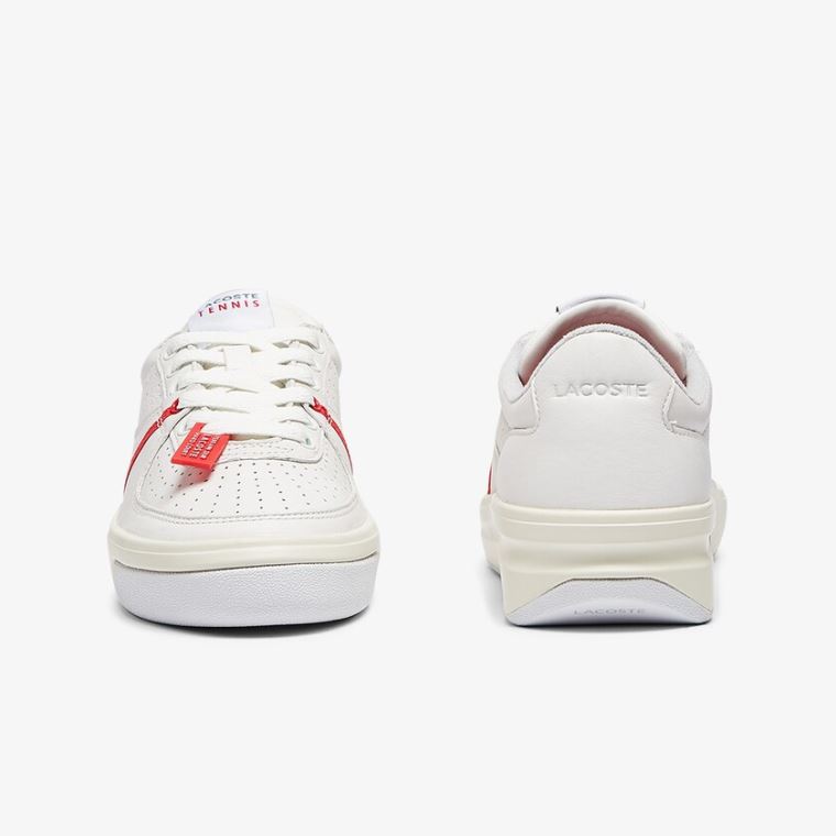 Lacoste Quantace Couro Sneakers Vermelhas Branco | wdxEJIRN