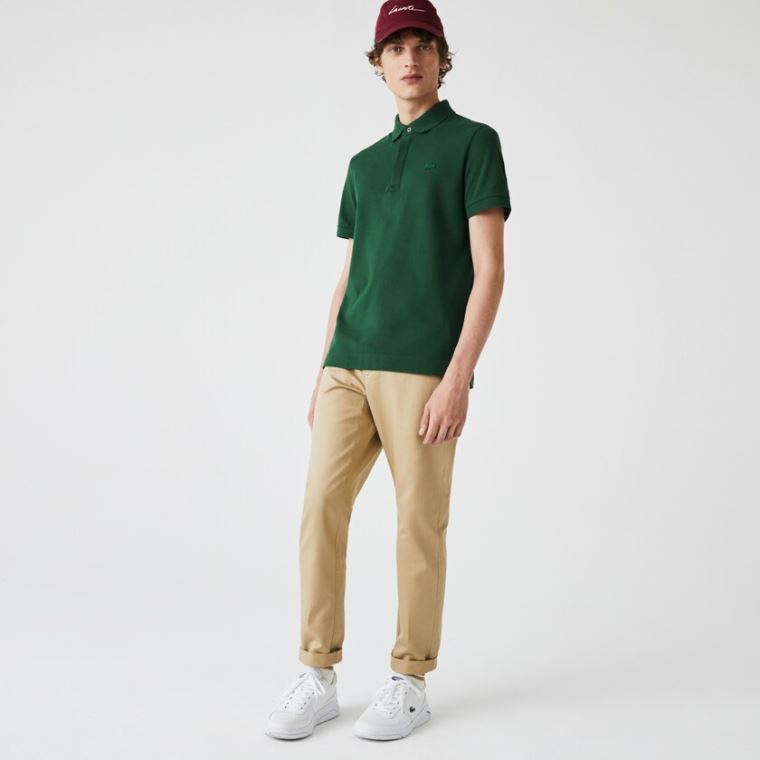 Lacoste Regular Fit Paris Polo Verdes | Rm9nwISd