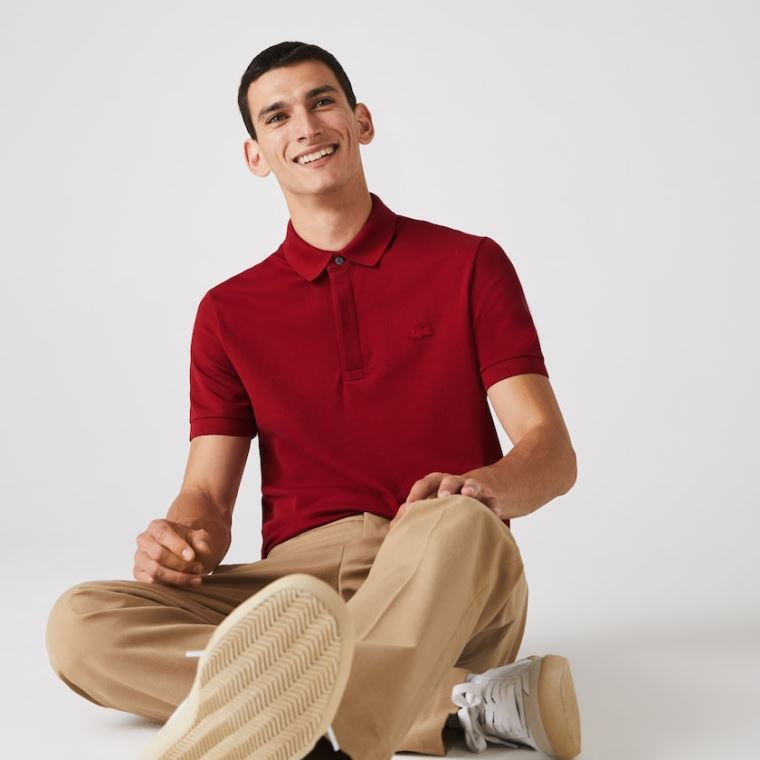 Lacoste Regular Fit Paris Polo Vermelhas Escuro | FIFSaNh2