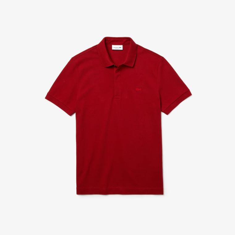 Lacoste Regular Fit Paris Polo Vermelhas Escuro | FIFSaNh2