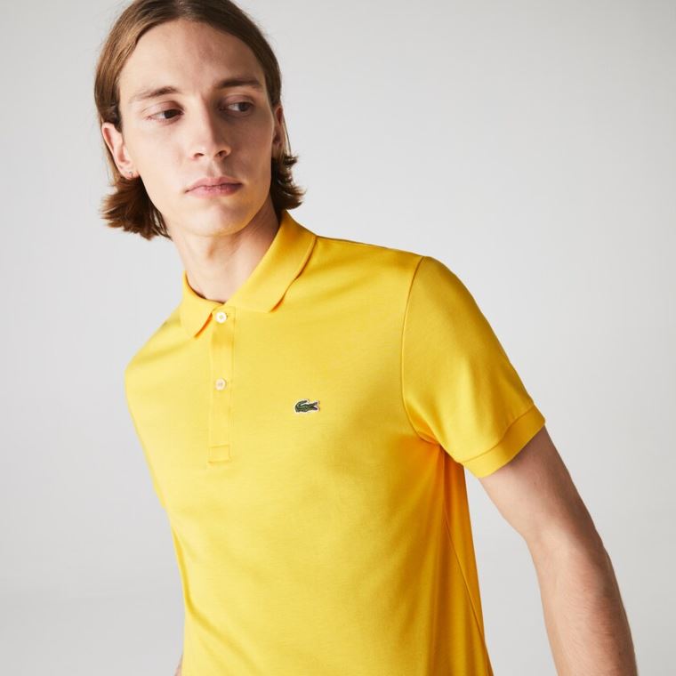 Lacoste Regular Fit Soft Algodão Polo Amarelas | PlJQT98A