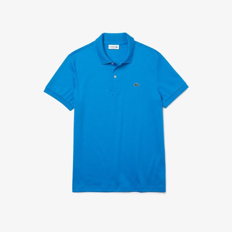 Lacoste Regular Fit Soft Algodão Polo Azuis | LuKSJYXT