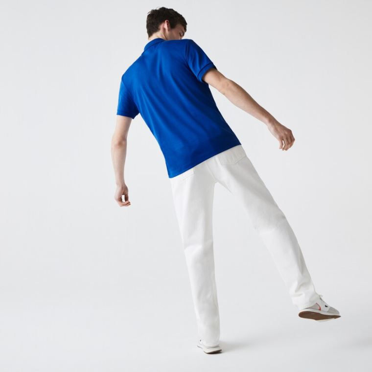 Lacoste Regular Fit Soft Algodão Polo Azuis | uDaJ4YY3