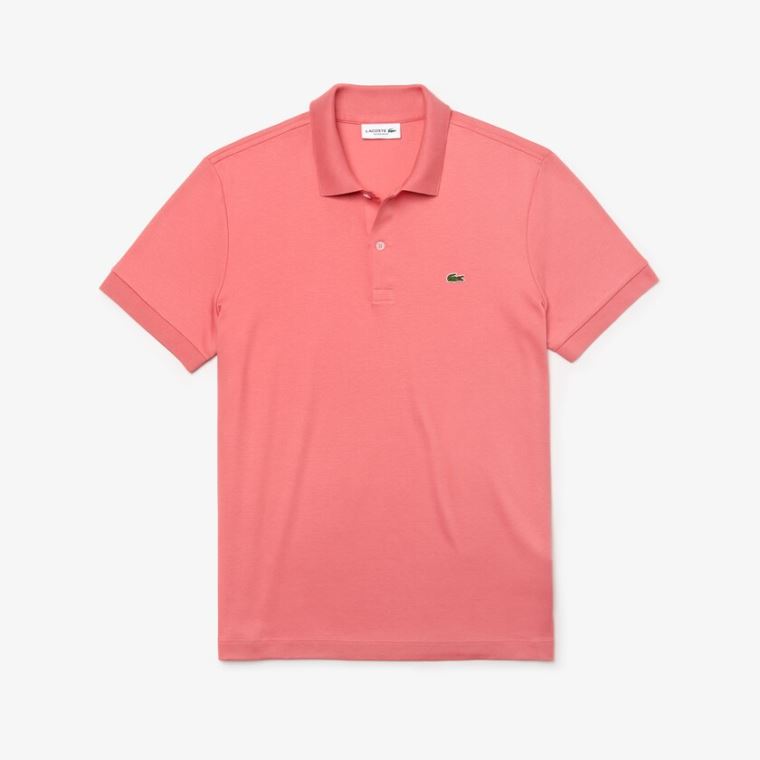 Lacoste Regular Fit Soft Algodão Polo Rosa | ltePuUQf