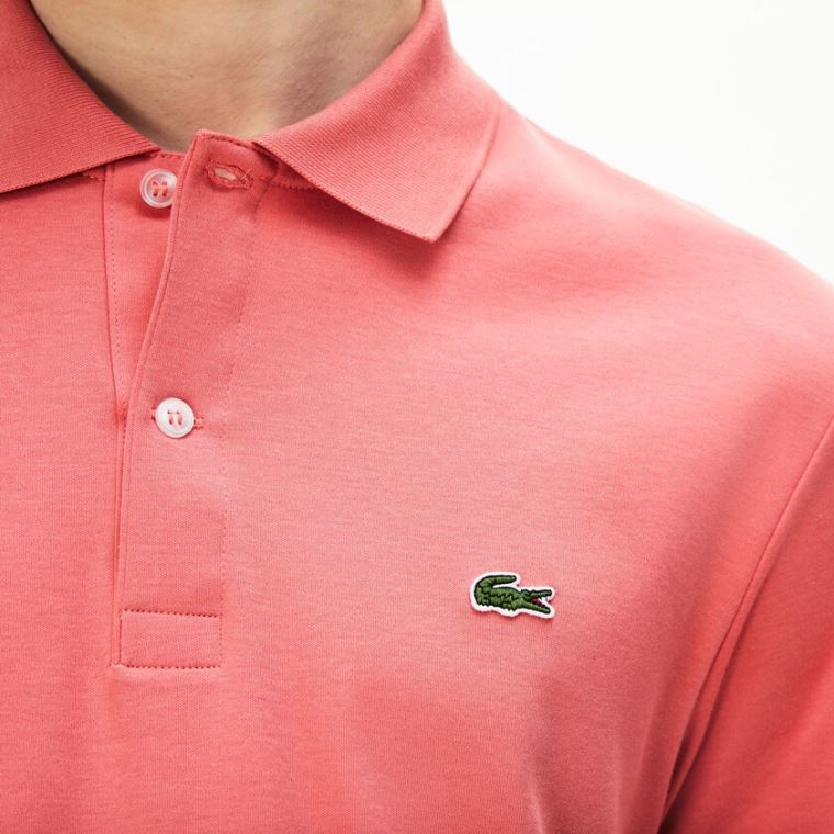 Lacoste Regular Fit Soft Algodão Polo Rosa | ltePuUQf