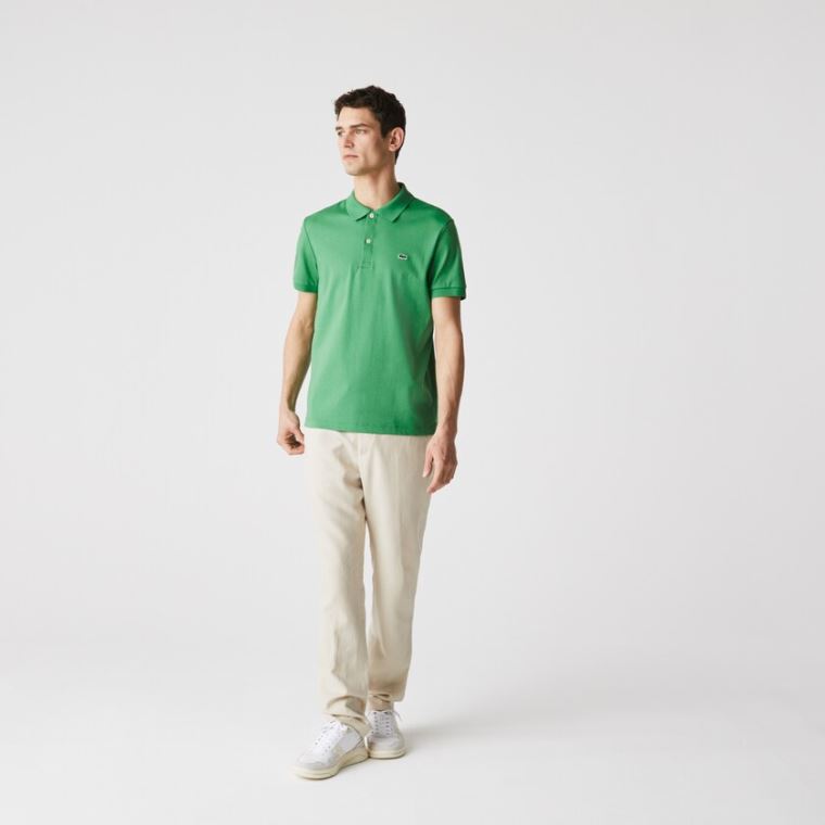 Lacoste Regular Fit Soft Algodão Polo Verdes | Wf24THhO