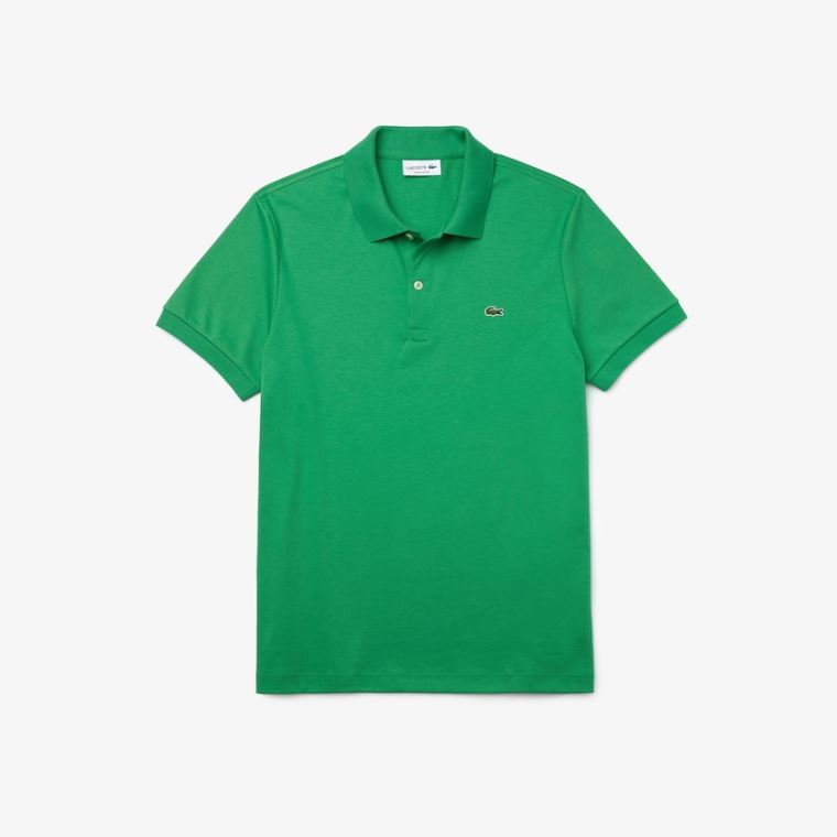 Lacoste Regular Fit Soft Algodão Polo Verdes | Wf24THhO