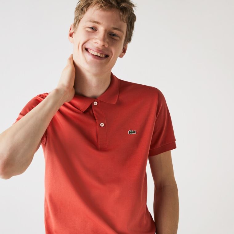 Lacoste Regular Fit Soft Algodão Polo Vermelhas | oO4xqsmB