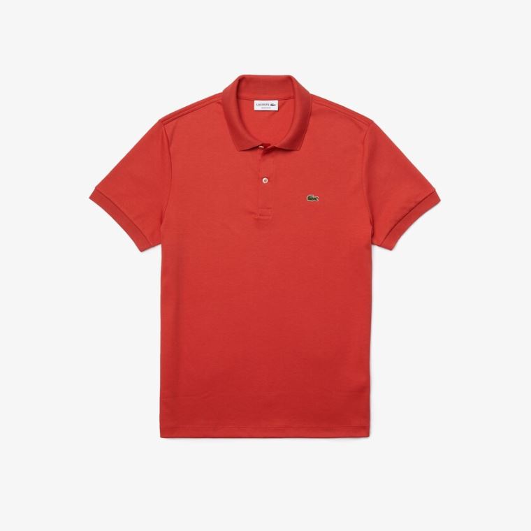 Lacoste Regular Fit Soft Algodão Polo Vermelhas | oO4xqsmB