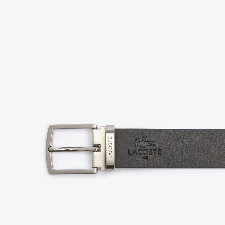 Lacoste Reversible Couro Belt And 2 Buckles Gift Set Pretas Prateadas | jJtoXQSK