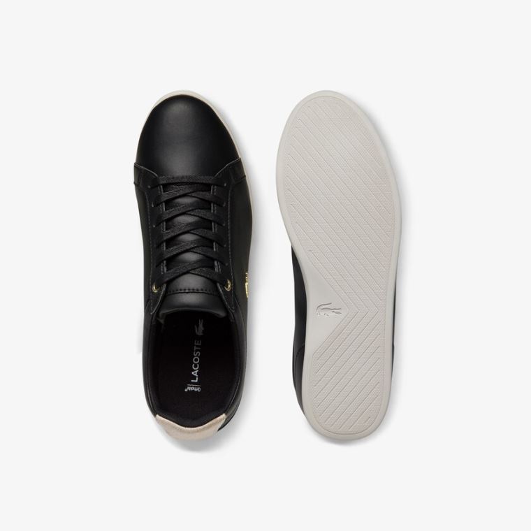 Lacoste Rey Renda Camurça Sneakers Pretas Cinzentas | uWPefuh5