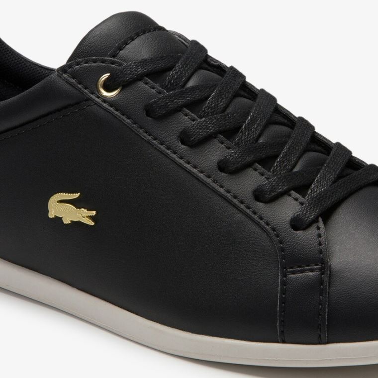 Lacoste Rey Renda Camurça Sneakers Pretas Cinzentas | uWPefuh5