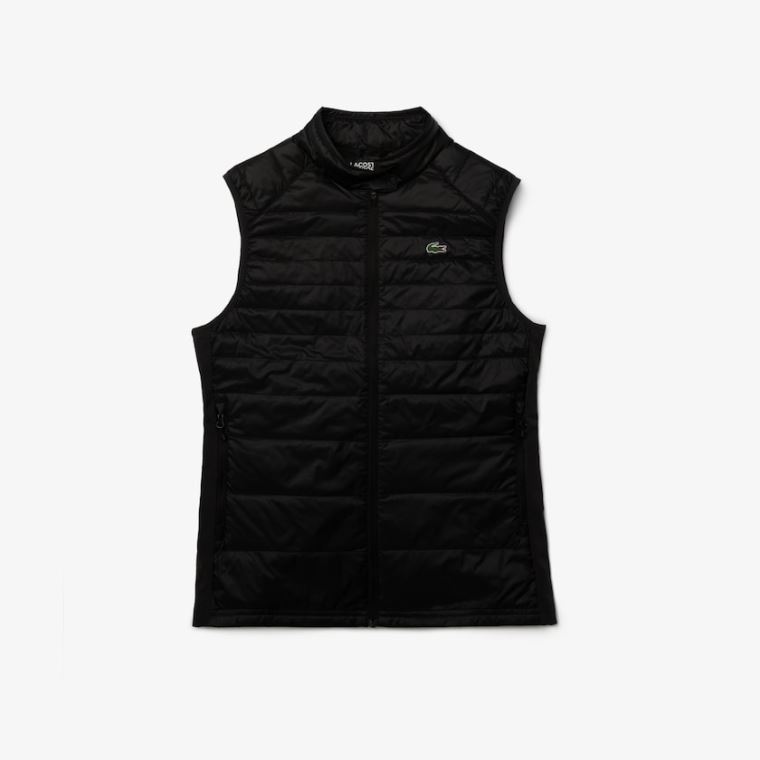 Lacoste SPORT Agua-Resistant Quilted Technical Golfe Vest Pretas | dQvbGbWy