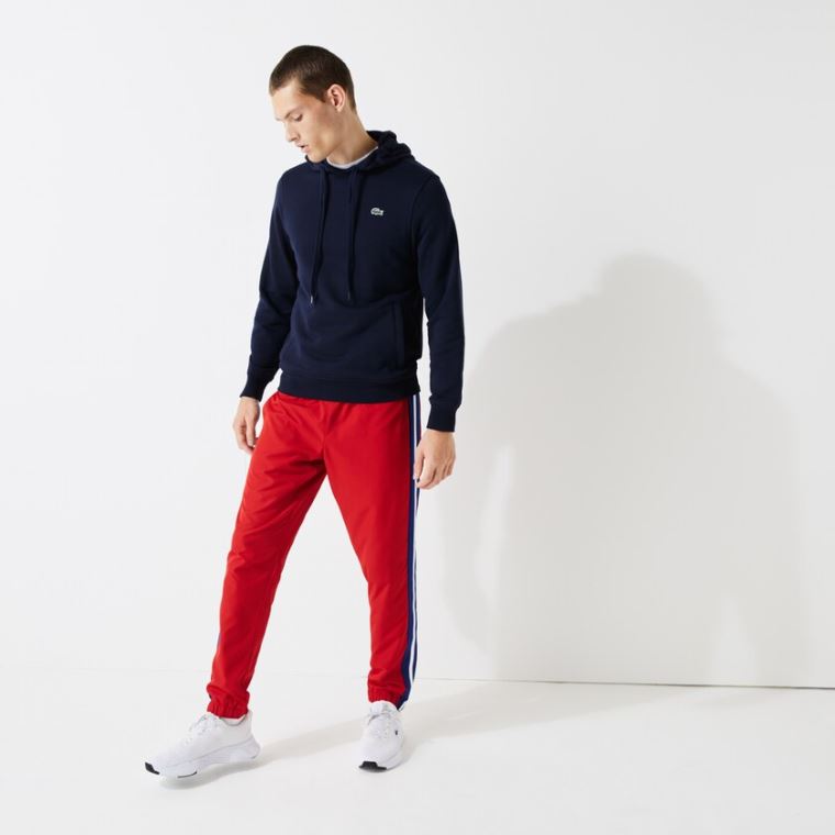 Lacoste SPORT Contrast Bands Leves Tracksuit Pants Vermelhas Azuis Branco | 7AARGcGd