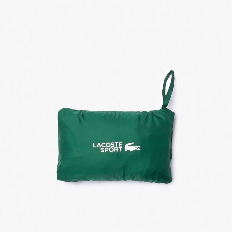 Lacoste SPORT Encapuzado Agua-Resistant Jacket Verdes | cIeBu084