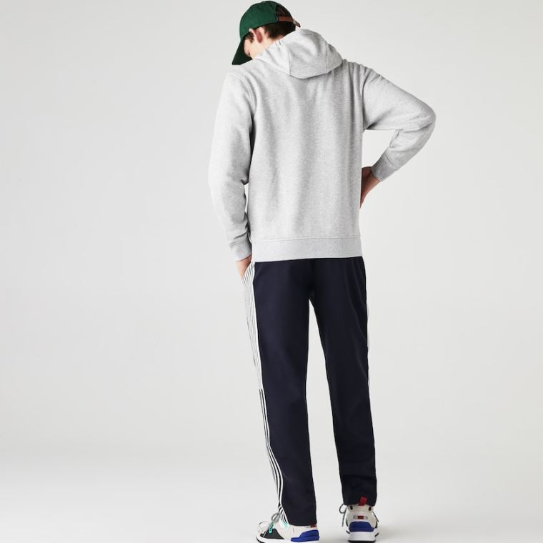 Lacoste SPORT Encapuzado Leves Bi-material Sweatshirt Cinzentas Luz Cinzentas | QjnMxUwQ