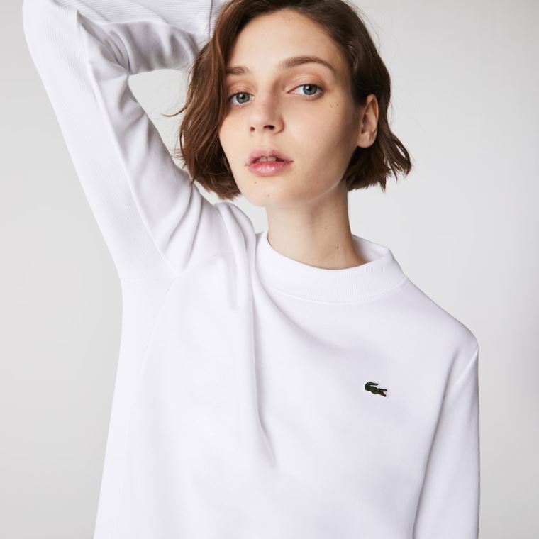 Lacoste SPORT Fleece Tenis Sweatshirt Branco | 7Wj44l3U