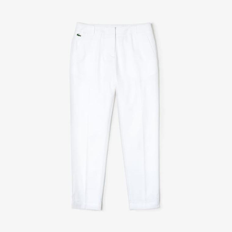 Lacoste SPORT Golfe Pleated Tech Gabardine Pants Branco | 3mXFs6d9