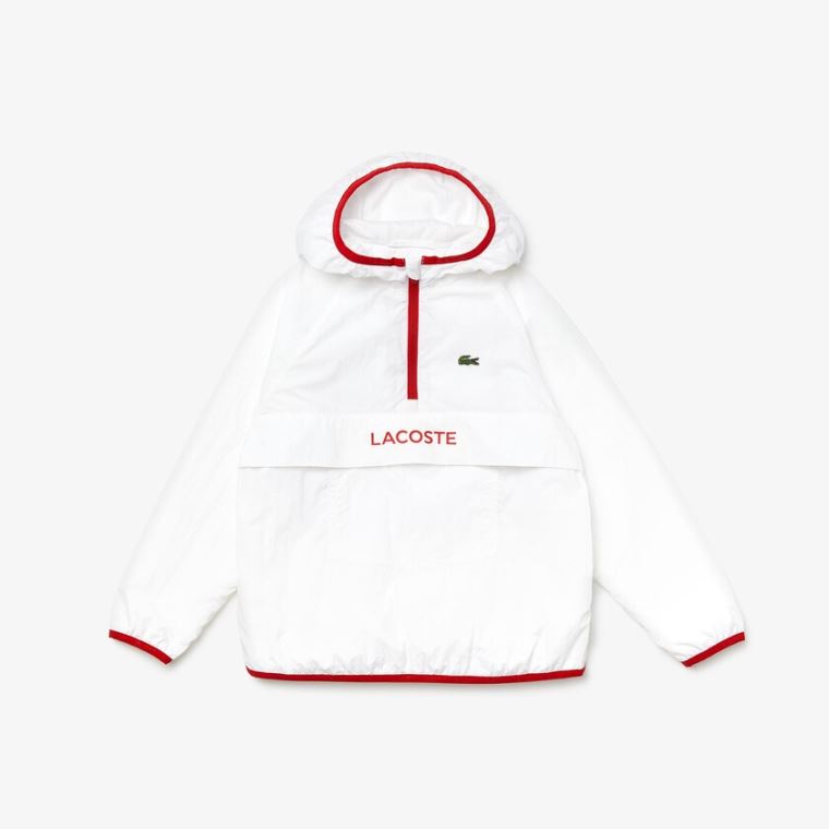 Lacoste SPORT Leves Jacket Branco Vermelhas | 8iz1Frbb