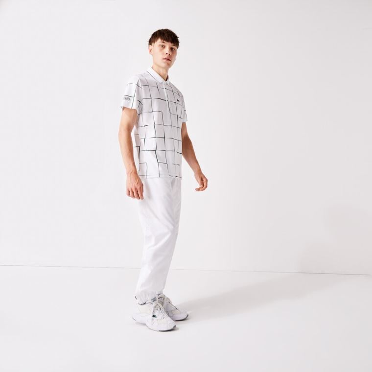 Lacoste SPORT Performance Side Zip Atletismo Pants Branco | h7eTWLsk