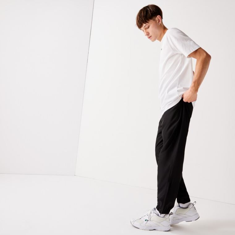 Lacoste SPORT Performance Side Zip Atletismo Pants Pretas | vLX6VVxr